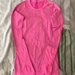 Pink lululemon athletica long sleeve